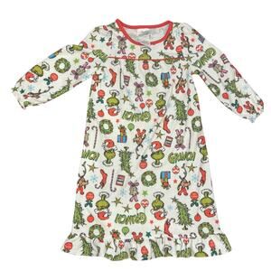 Dr Seuss Grinch Who Stole Christmas Granny Nightgown Pajama Cindy Lou Girl 3T